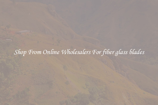 Shop From Online Wholesalers For fiber glass blades