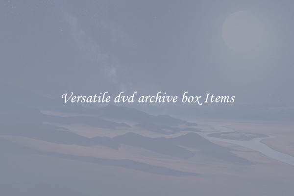 Versatile dvd archive box Items