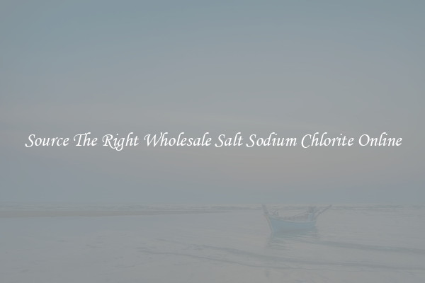 Source The Right Wholesale Salt Sodium Chlorite Online