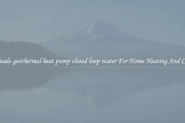 Wholesale geothermal heat pump closed loop water For Home Heating And Cooling