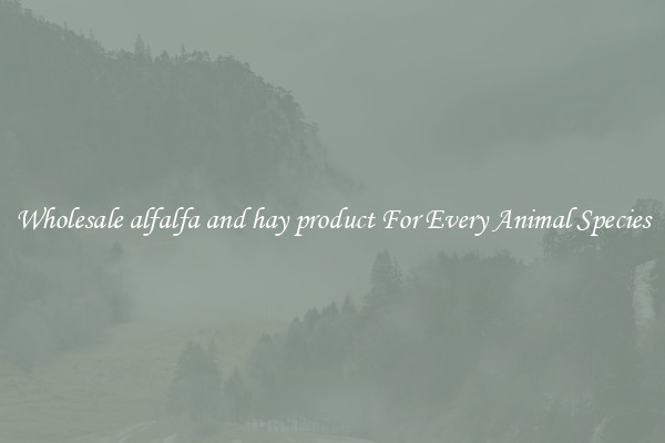 Wholesale alfalfa and hay product For Every Animal Species