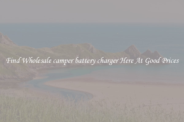 Find Wholesale camper battery charger Here At Good Prices