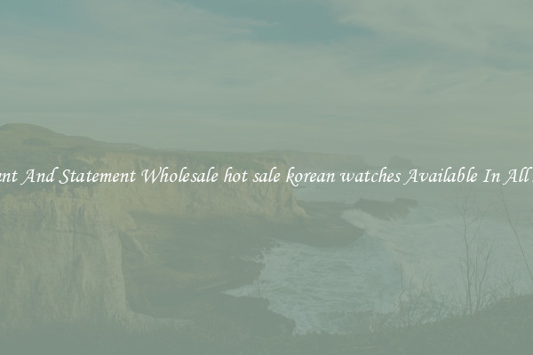Elegant And Statement Wholesale hot sale korean watches Available In All Styles