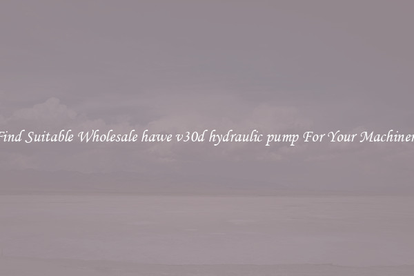 Find Suitable Wholesale hawe v30d hydraulic pump For Your Machinery