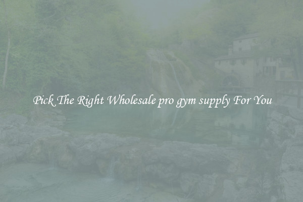 Pick The Right Wholesale pro gym supply For You