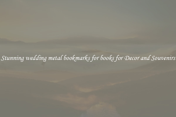Stunning wedding metal bookmarks for books for Decor and Souvenirs
