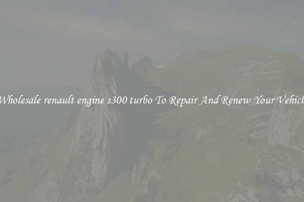 Wholesale renault engine s300 turbo To Repair And Renew Your Vehicle
